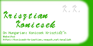 krisztian konicsek business card